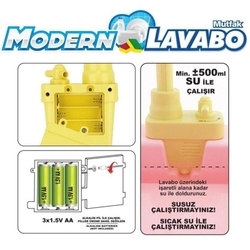 Pilli Modern Mutfak Lavabo Çeşmeli 25 Parça Mavi- Pembe - 7