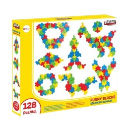 Pilsan Eğlenceli Bloklar 128 Parça - Pilsan