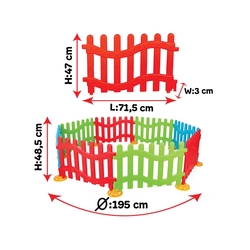 Pilsan Oyuncak Handy Plastik Çit ve Oyun Alanı 8 Adet - 4
