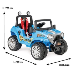 Pilsan Ranger Akülü Uzaktan Kumandalı Araba 12 Volt - 4