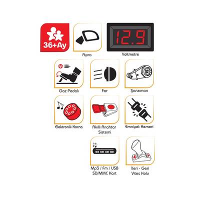 Pilsan Ranger Akülü Uzaktan Kumandalı Araba 12 Volt - 5