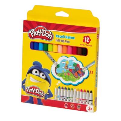 Play Doh Keçeli Kalem 12 Renk Karton Kutu 5 MM - 1