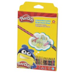 Play-Doh Oluklu Jumbo Kuru Boya 12 Renk - Play-Doh