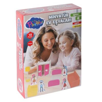 Play Wood Ahşap Oyuncak Minyatür Ev Eşyaları Aksesuarları - 1