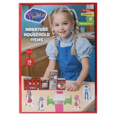 Play Wood Ahşap Oyuncak Minyatür Ev Eşyaları Aksesuarları - 2
