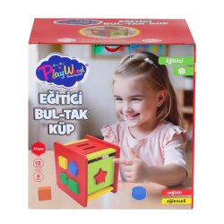 Play Wood Eğitici Ahşap Eğitici Bultak Küp - PlayWood-Onyıl