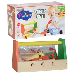 Play Wood Eğitici Ahşap Oyuncak Ahşap Tamir Seti 13 Parça - PlayWood-Onyıl