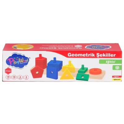 Play Wood Eğitici Ahşap Oyuncak Geometrik Şekiller - 1