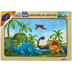 PlayWood Ahşap Puzzle Dinozorlar Dünyası 20 Parça Ahşap Eğitici Yapboz - 2