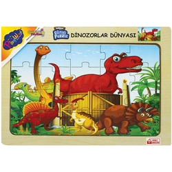 PlayWood Ahşap Puzzle Dinozorlar Dünyası 20 Parça Ahşap Eğitici Yapboz - 3