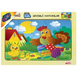 PlayWood Ahşap Puzzle Sevimli Hayvanlar 20 Parça Ahşap Eğitici Yapboz 4 Model - 4