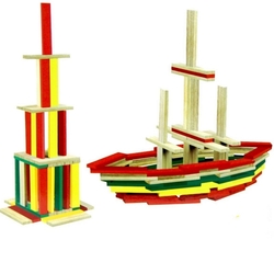 Playwood Eğitici Ahşap Oyun Renkli Sihirli Bloklar 100 Parça - 2