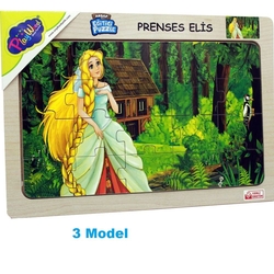 PlayWood Eğitici Ahşap Puzzle Prenses Elis 20 Parça - 4