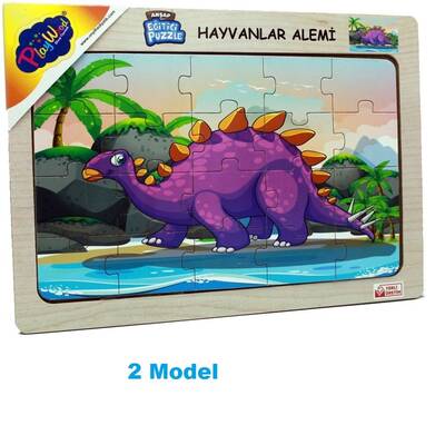 PlayWood Puzzle Sevimli Orman Hayvanları 20 Parça Ahşap Eğitici Yapboz 4 Model - 3