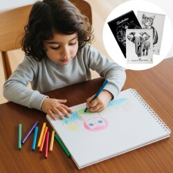 PP Kapak Resim Defteri 12'li 25x35 - Kika
