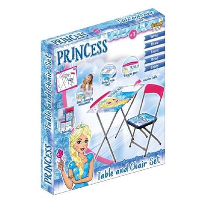 Prenses Çocuk Ders Çalışma Masası Kalemlikli Masa Sandalye Seti - 2