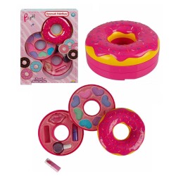 Pretty Pinky Donut Şekilli 2 Katlı Makyaj Güzellik Seti - Sunman