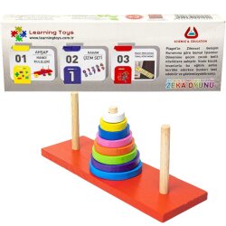 Renkli Ahşap Hanoi Kuleleri - 2