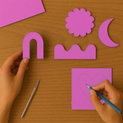 Renkli Mukavva 50x70 18'li-Açık Pembe - Kika