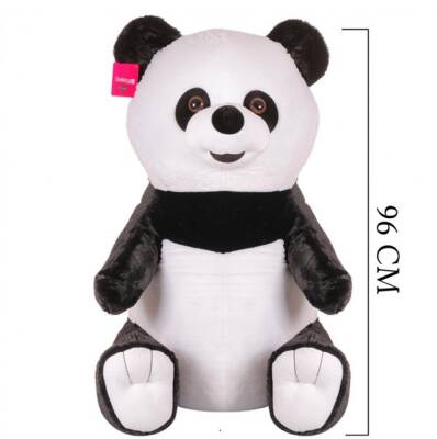 Romantik Büyük Oyuncak Peluş Panda Kalpli 100 Cm - 1