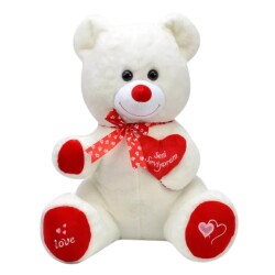 Selay Oyuncak Fularlı Kalpli Love Peluş Ayıcık 60 Cm 4 Renk - 5