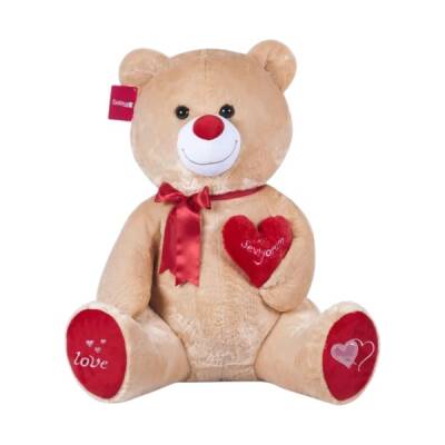 Selay Oyuncak Fularlı Kalpli Love Peluş Ayıcık 60 Cm 4 Renk - 4