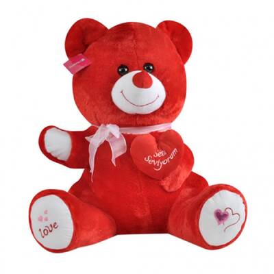 Oyuncak Kalp Tutan Peluş Ayıcık Yumoş Ayı 47 Cm - 7