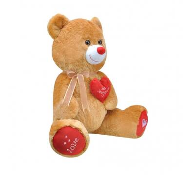Oyuncak Kalp Tutan Peluş Ayıcık Yumoş Ayı 47 Cm - 4