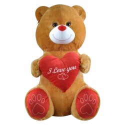 Selay Oyuncak Kalpli Peluş Ayıcık 80 Cm I Love Yazılı - 3