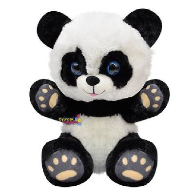 Selay Oyuncak Oturan Patikleri Gözüken Peluş Panda Ayı 28 Cm - 3