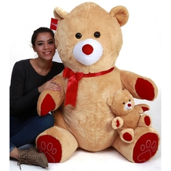Selay Peluş Oyuncak Yavrulu Ayı 100 cm 35 Yavrusu - 2