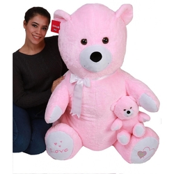 Selay Peluş Oyuncak Yavrulu Ayı 100 cm 35 Yavrusu - 3