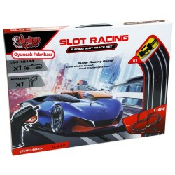 Slot Racıng Pilli 1 Araçlı Yarış Pisti Seti 1:64 (420Cm) - 1