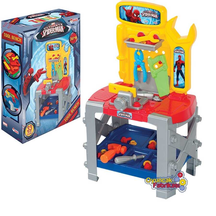 Spiderman Örümcek Adam Oyuncak Tezgahlı Tamir Seti 33 Parça