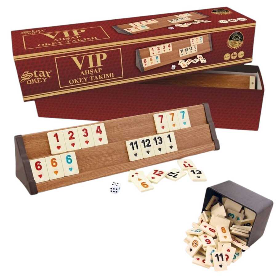 Star Okey Vip Ahşap Okey Takımı