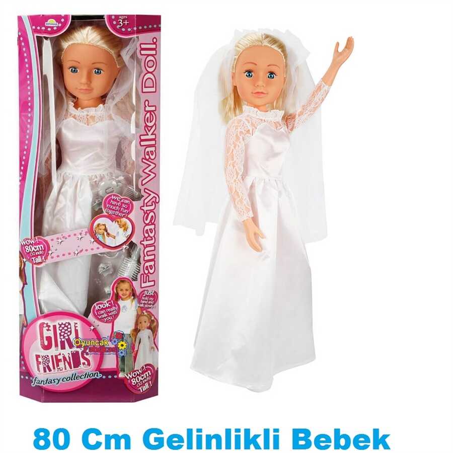 Sunman Büyük Oyuncak Bebek Yürüyüş Arkadaşım 80 cm BaloDansGelinlikli