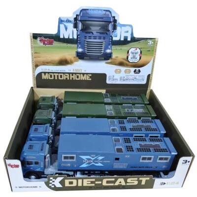 Sürtmeli Oyuncak Karavan Tır Die-Cast Işıklı ve Sesli - 1