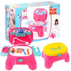 Tabureli Little Kız Model Oyuncak Doktor Seti 16 Parça - BY