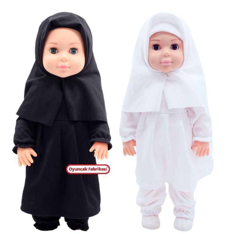Çarşaflı Tesettürlü Türkçe Dua Ve Ilahi Okuyan Sesli Oyuncak Et Bebek 40 Cm