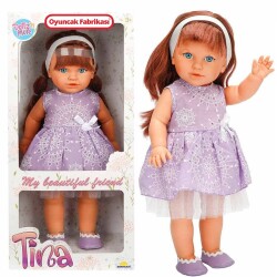 Tina Party Oyuncak Et Bebek 45 cm Şık Elbiseli - Sunman