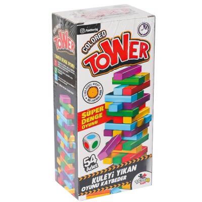 Totteriq Renkli Ahşap Tower Süper Denge Oyunu - 1