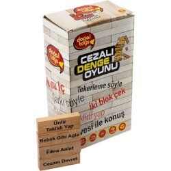 Tower Cezalı Ahşap Denge Oyunu 54'lü - Oem