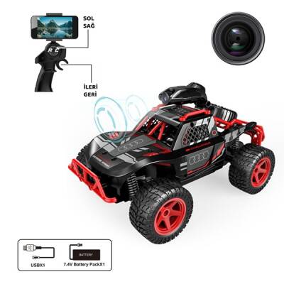 Uzaktan Kumandalı Full Fonksiyon Şarjlı 2.4G Kameralı Off Road Araba - 3