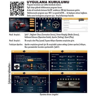 Uzaktan Kumandalı Full Fonksiyon Şarjlı 2.4G Kameralı Off Road Araba - 4