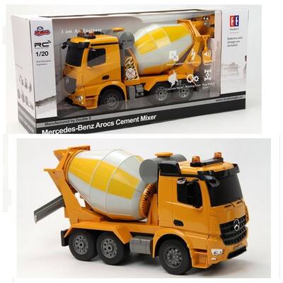 Uzaktan Kumandalı Full Fonksiyonlu Şarjlı 1:20 Beton Mikseri Mercedes Benz Arocs - 2