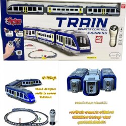 Uzaktan Kumandalı Tren Led Işıklı Sesli 49 Parça Raylı Aksesuarlı Manyetik Vagonlu 265 cm - Vardem Oyuncak