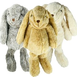 Uzun Kulaklı Oyuncak Peluş Tavşan 23 cm 3 Asorti - Vardem Oyuncak