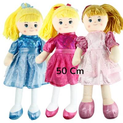 Vardem Bez Bebek Parlak Elbiseli 50 cm - 1