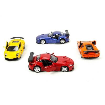Vardem Metal Çek Bırak Araba 1:36 Die Cast Spor Araba Rüzgarlık Kanatlı - 2