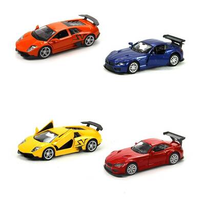 Vardem Metal Çek Bırak Araba 1:36 Die Cast Spor Araba Rüzgarlık Kanatlı - 3